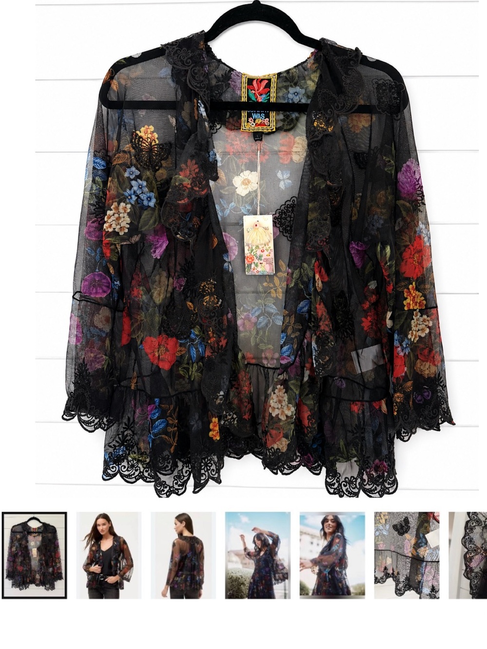 JOHNNY WAS NATIUSKA MESH JACKET L